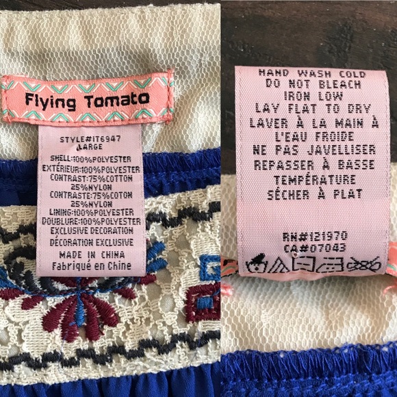 Flying Tomato blouse crocheted lace embroidered - Picture 8 of 8